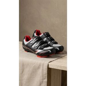 Venzo Black, red, and silver Synthetic upper with mesh panels, W8-M6.5